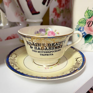 Beauty And Brains Vintage Tea Set