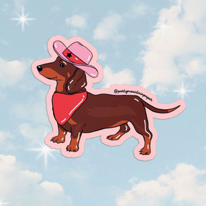 Weenie Cowboy Sticker