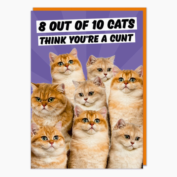 8 Out Of 10 Cats Greeting Card