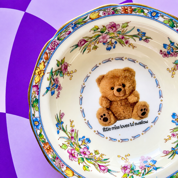 Little Miss Loves To Swallow Vintage Mini Bowl