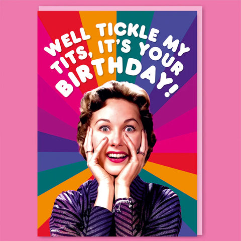 Tickle My T*ts Birthday Greeting Card