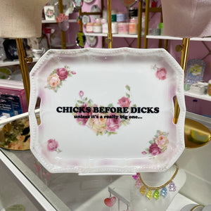 Chicks Before D*cks Vintage Tray