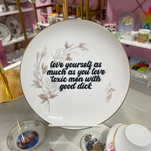 Love Yourself Vintage Plate