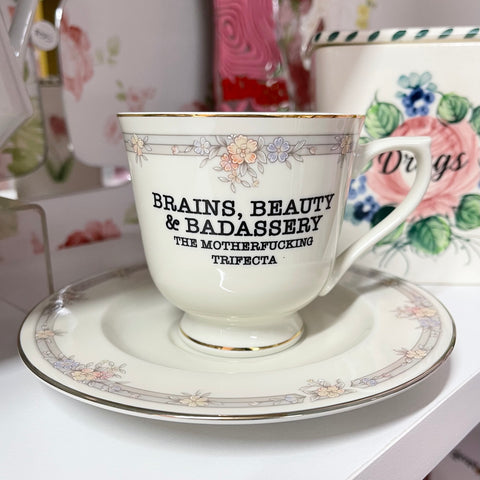 Brains, Beauty Vintage Tea Set