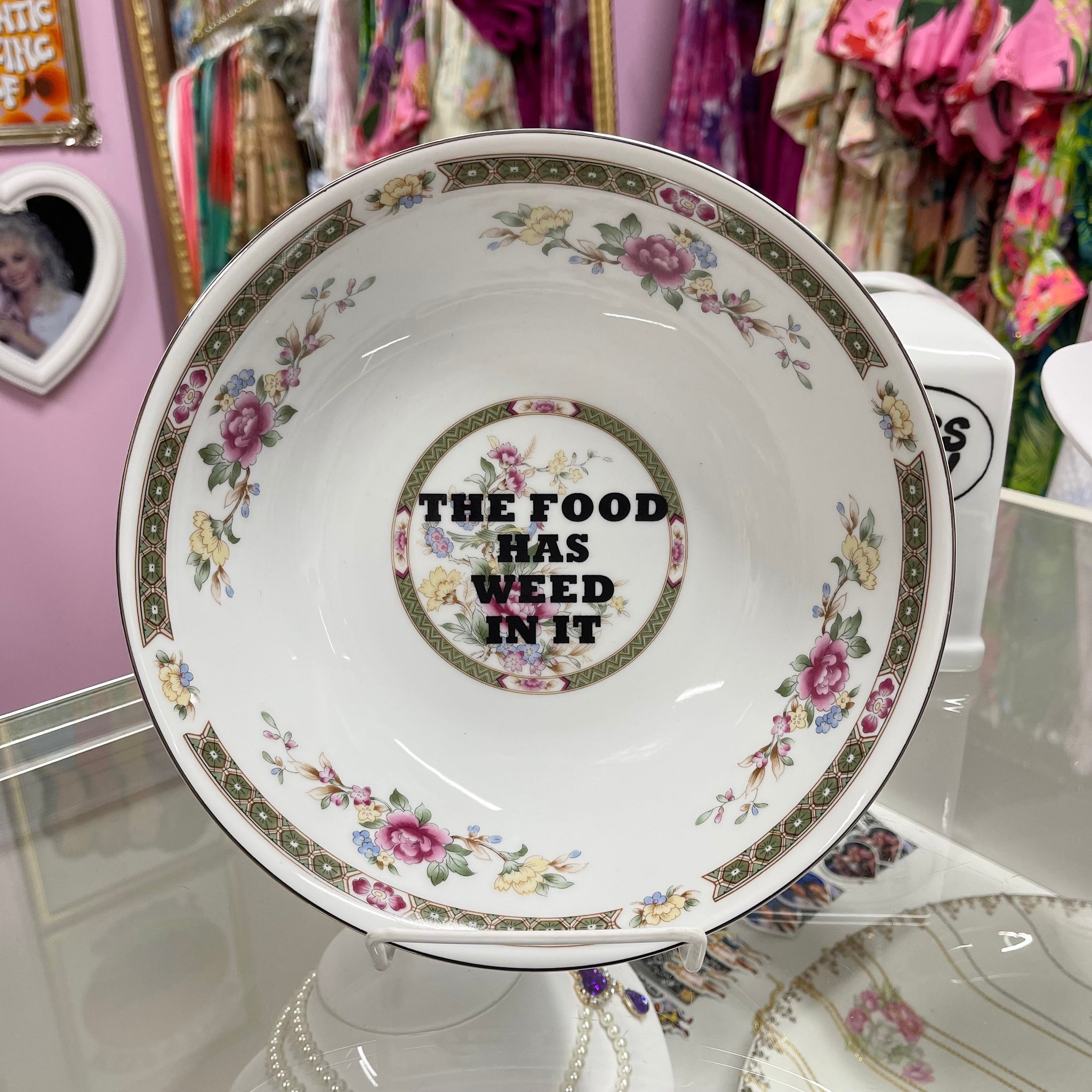 The Food Has W*ed In It Large Vintage Serving Bowl