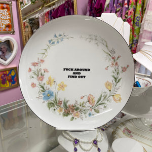 F Around And Find Out Vintage Plate
