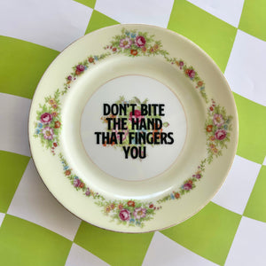Don't Bite The Hand Vintage Plate