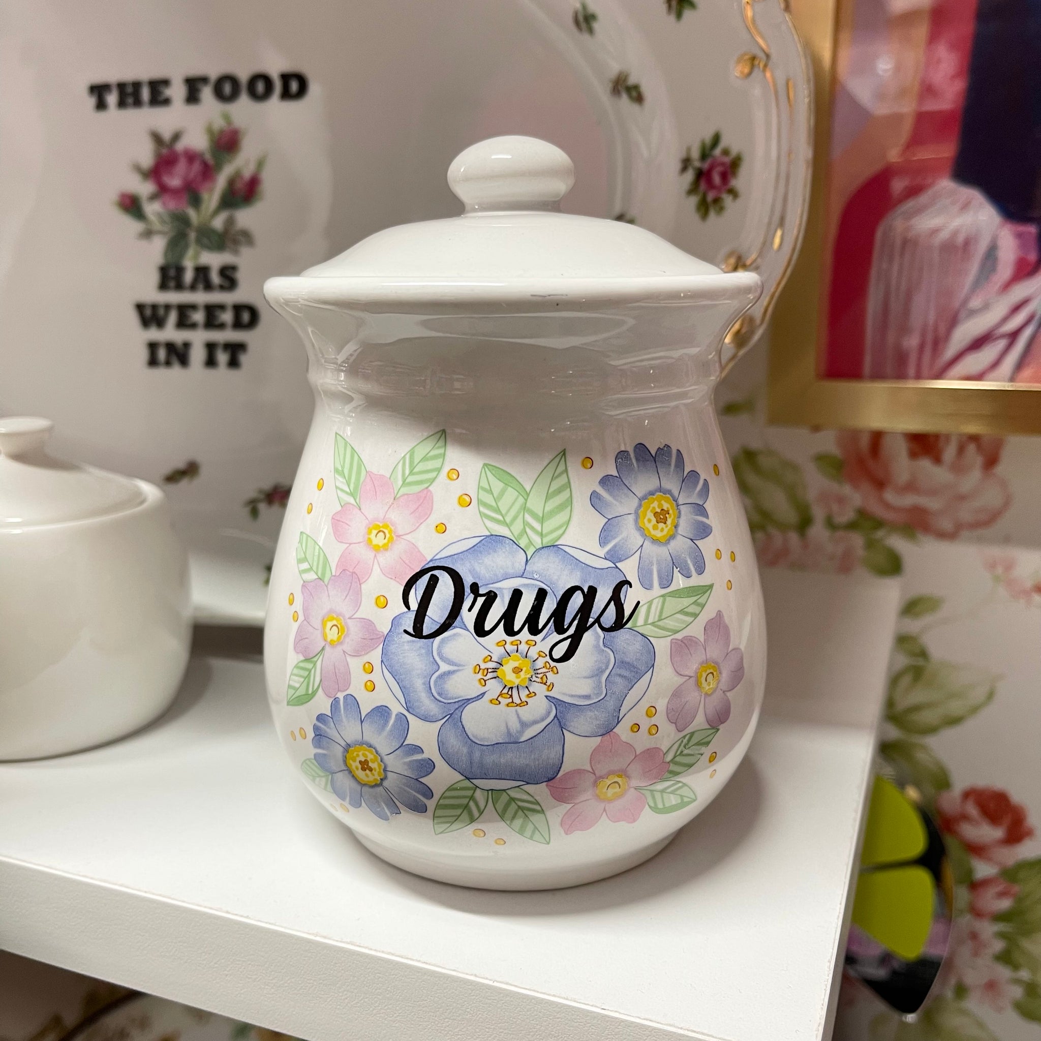D*ugs Vintage Sugar/Stash Jar