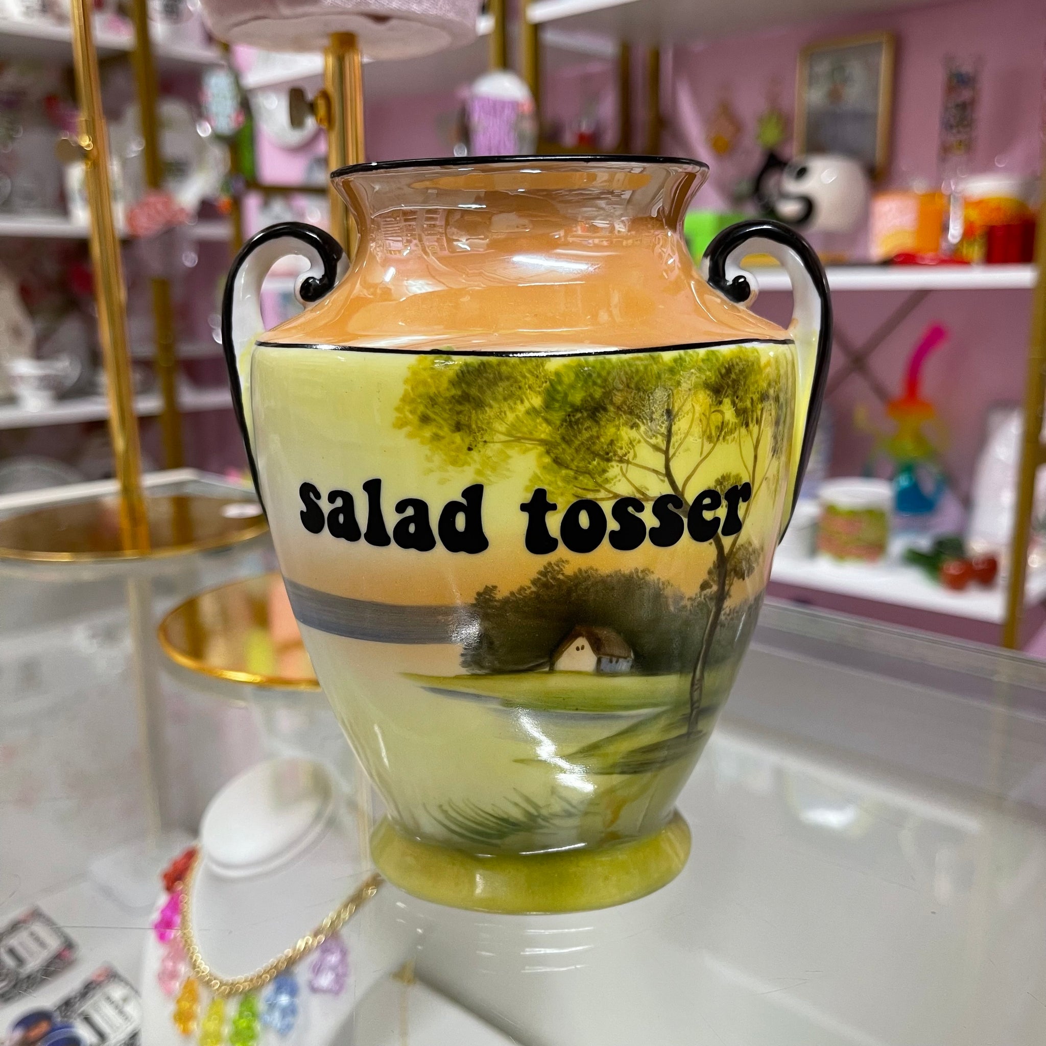 Salad Tosser Vintage Vase