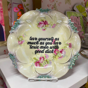 Love Yourself Vintage Plate
