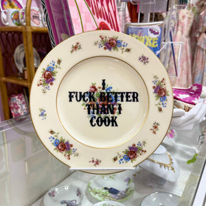 Better Than I Cook Vintage Plate