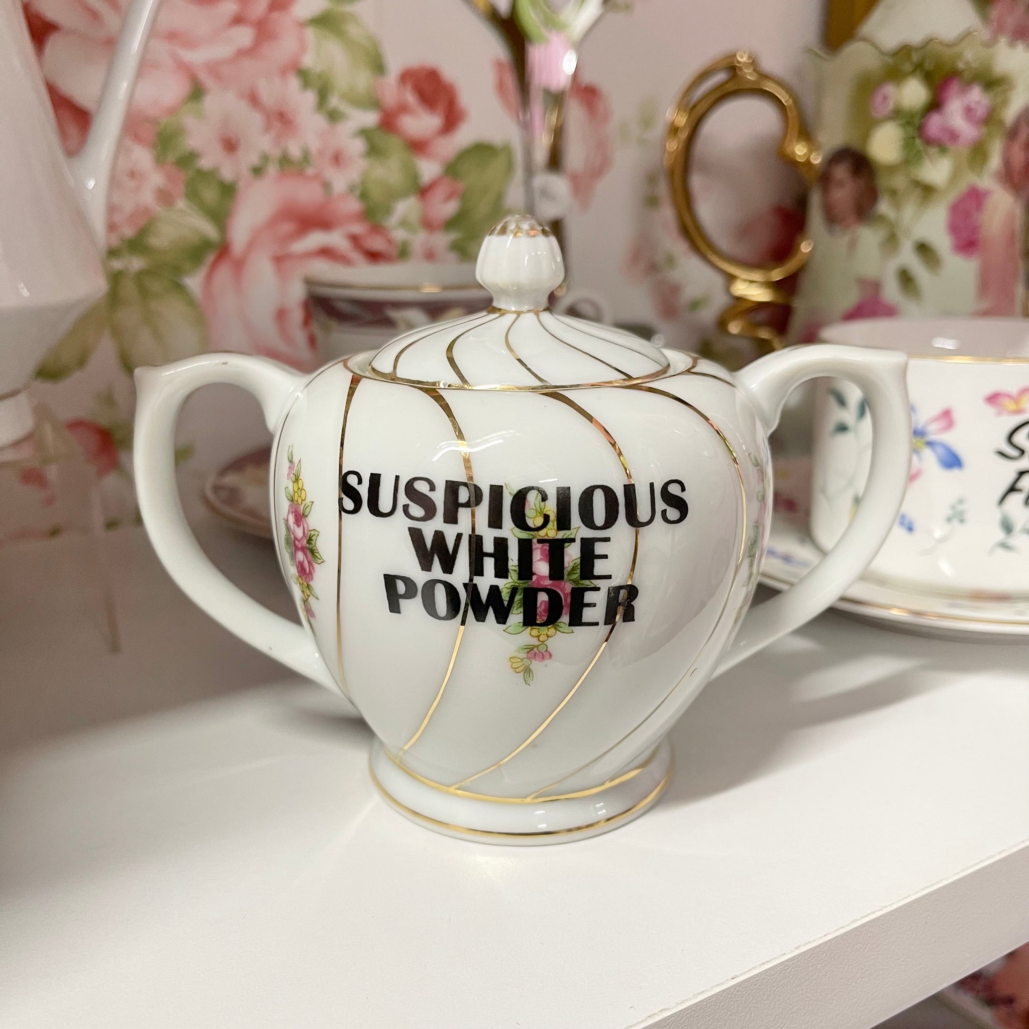 Suspicious White Powder Vintage Sugar/Stash Bowl