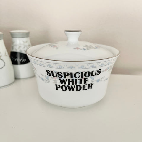 Suspicious White Powder Vintage Sugar/Stash Bowl