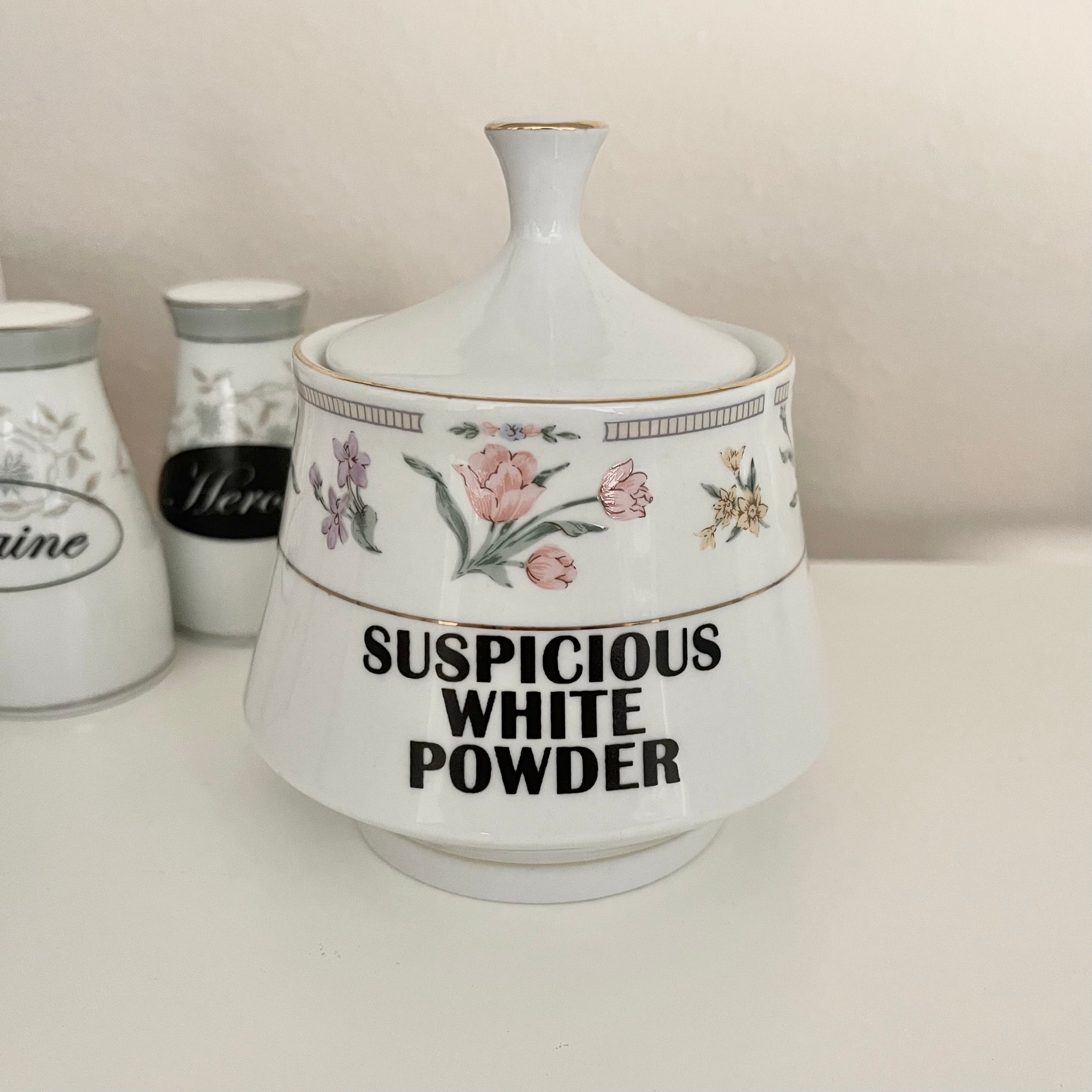 Suspicious White Powder Vintage Sugar/Stash Bowl