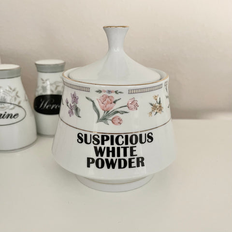 Suspicious White Powder Vintage Sugar/Stash Bowl