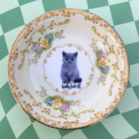 Kindly F Off Vintage Trinket Bowl