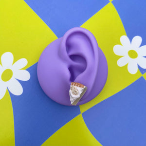 Banana Cream Pie Stud Earrings