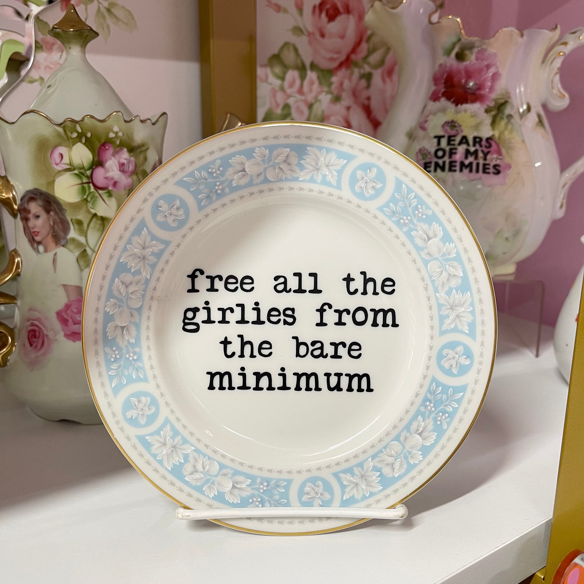 Free All The Girlies From The Bare Minimum Vintage Plate