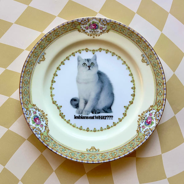 Lesbians Eat What? Vintage Plate