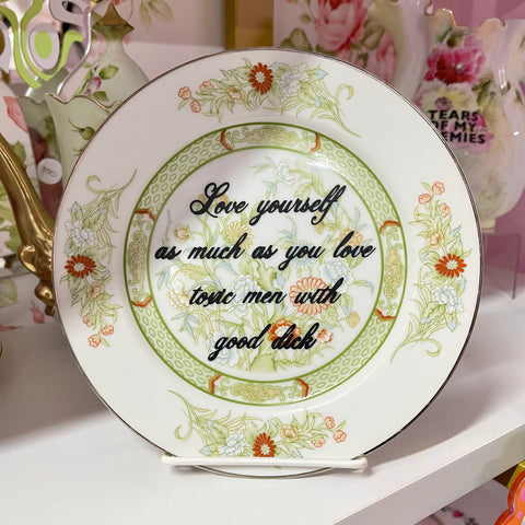 Love Yourself As Much Vintage Plate