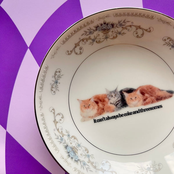 It Can't Always Be Coke & Threesomes Vintage Mini Bowl