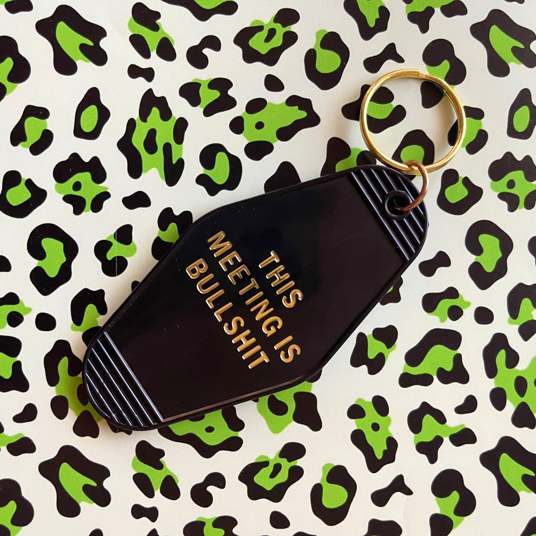 This Meeting Is Bs Keychain