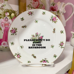 Please Don't Do Coke Vintage Plate