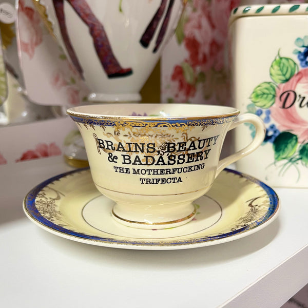 Beauty And Brains Vintage Tea Set