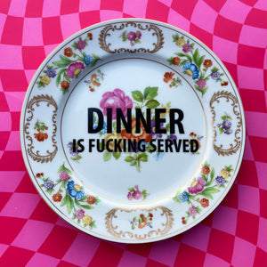 Dinner Is Served Vintage Plate
