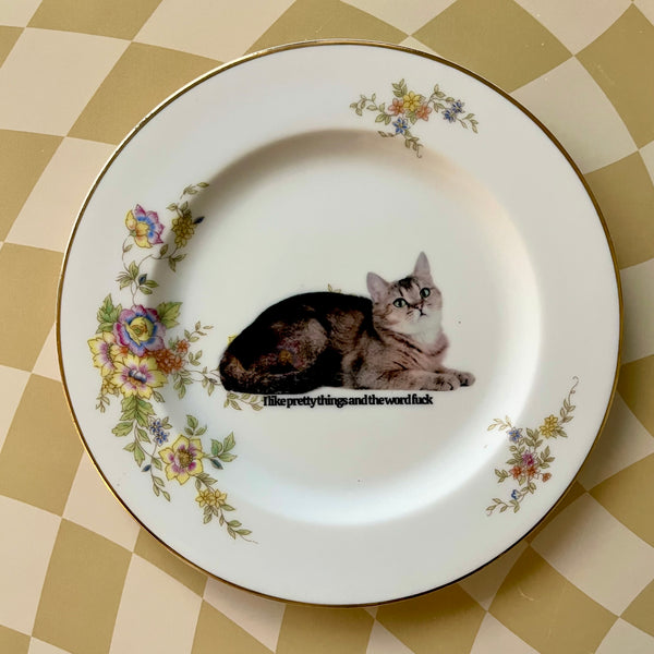I Like Pretty Things And The Word F*ck Vintage Plate