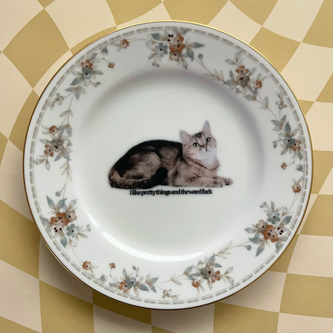 I Like Pretty Things And The Word F*ck Vintage Trinket Dish