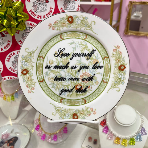 Love Yourself As Much Vintage Plate