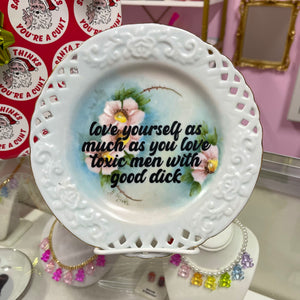 Love Yourself As Much Vintage Plate
