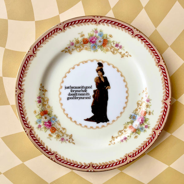 Just Because It's Good For Your Hole Vintage Plate