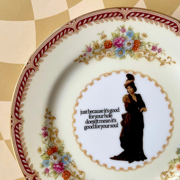 Just Because It's Good For Your Hole Vintage Plate