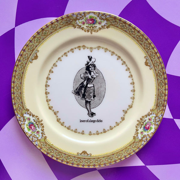 Lover Of Large D*cks Vintage Plate
