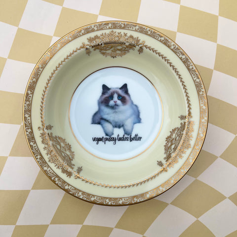 Vegan Pussy Tastes Better Vintage Bowl