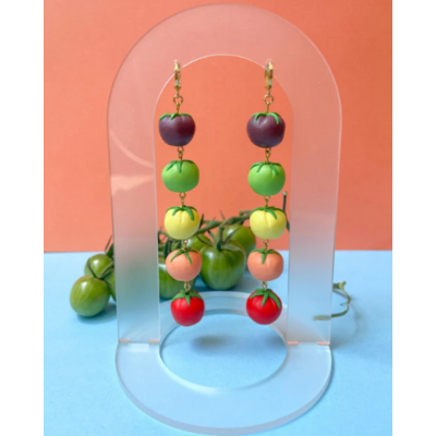 Tomato Dangle Earrings