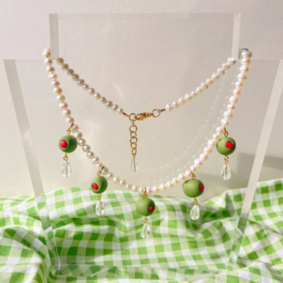 Olive Pearl Necklace