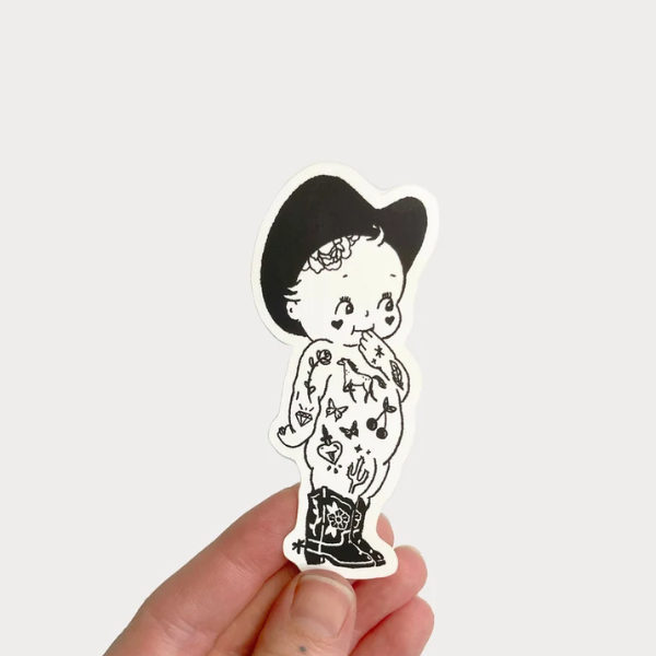 Kewpie Cowgirl Sticker