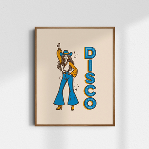 Disco Cowgirl Mini Print