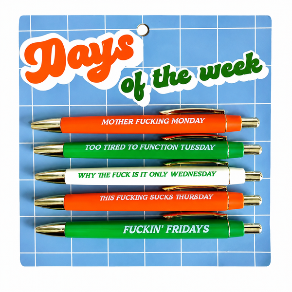 Days Of The Week Pen Set