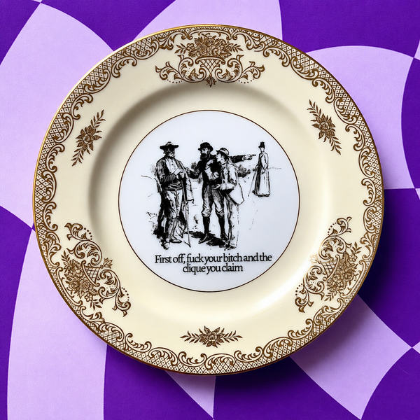 Hit Em Up Vintage Plate