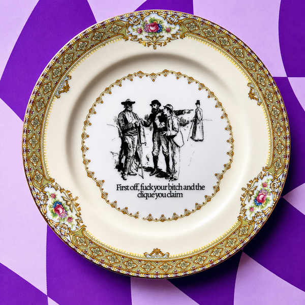 Hit Em Up Vintage Plate