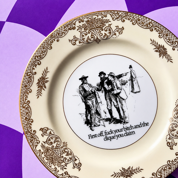 Hit Em Up Vintage Plate