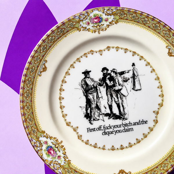 Hit Em Up Vintage Plate