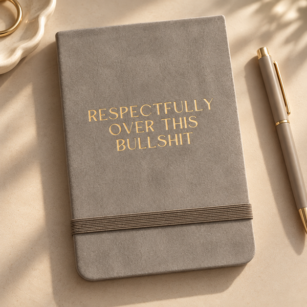 Respectfully Over This Bullshit Leatherette Mini Pocket Journal
