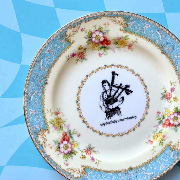 Play That Funky Music Vintage Plate 6"