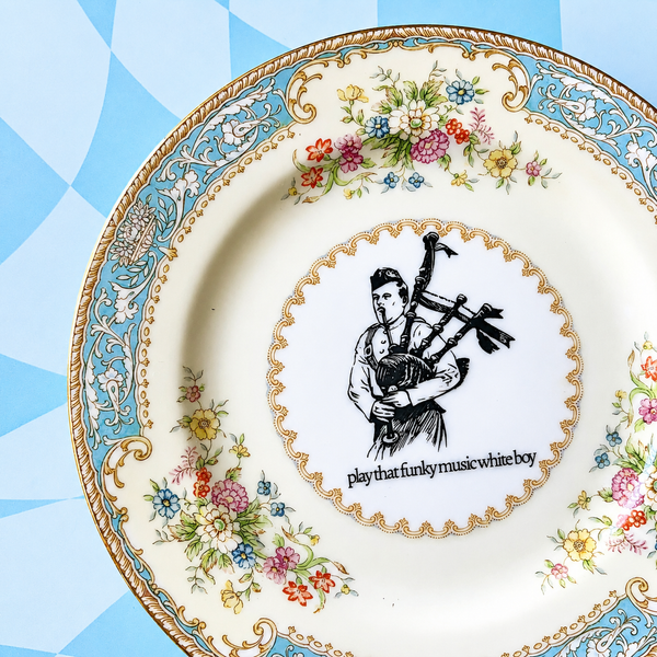 Play That Funky Music Vintage Plate