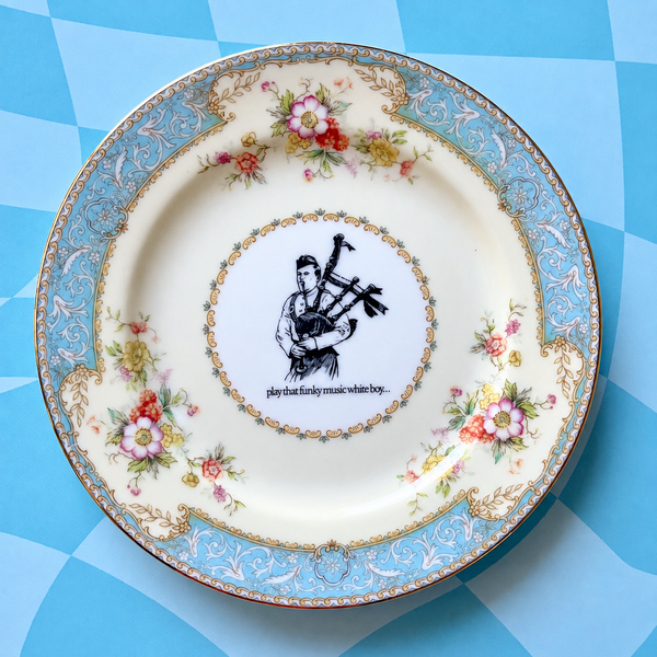 Play That Funky Music Vintage Plate 6"